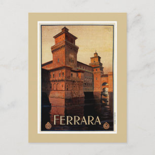 Vintage Ferrara Italian travel poster Postcard