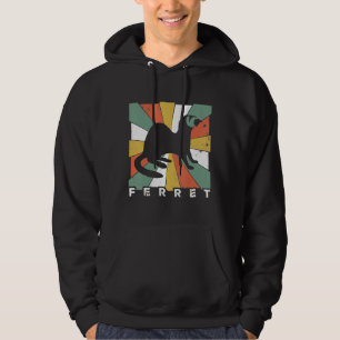Vintage Ferret Retro Style Animal Hoodie