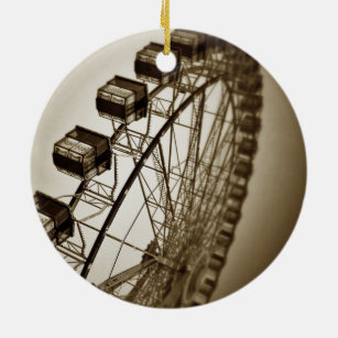 Vintage Ferris Wheel Ceramic Tree Decoration