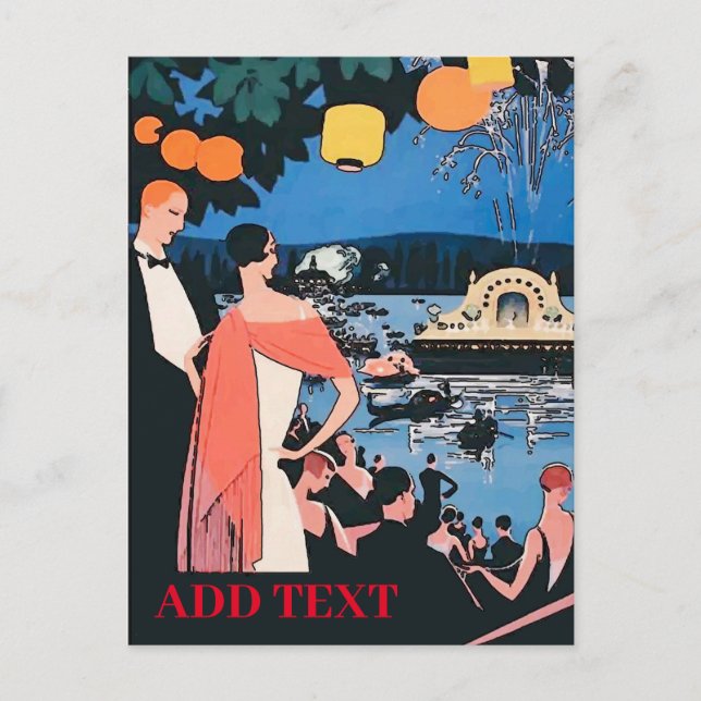 Vintage Festival, Italian, edit text Postcard (Front)