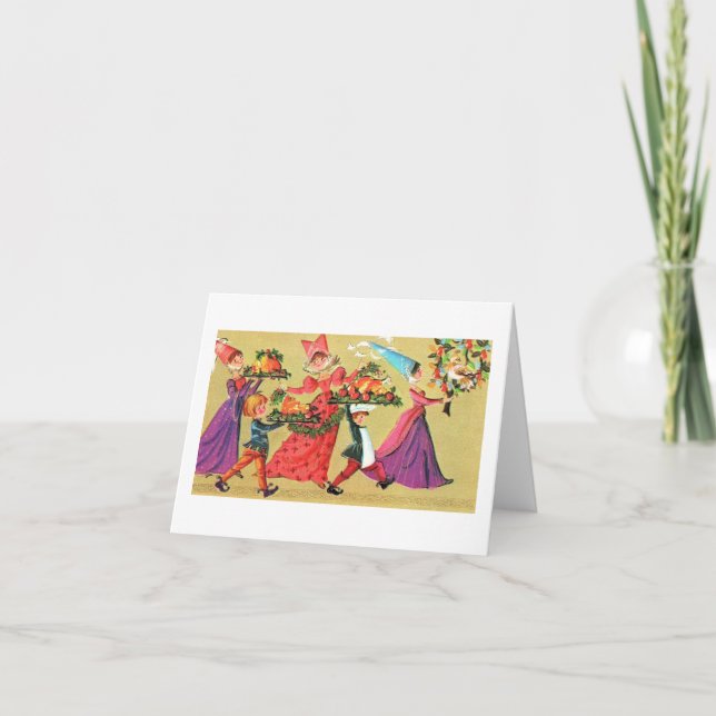 Vintage Festive Feast Christmas Card (Front)