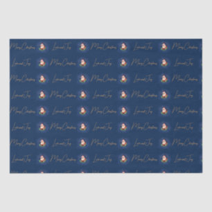 Vintage Festive Santa Merry Christmas Tissue Paper