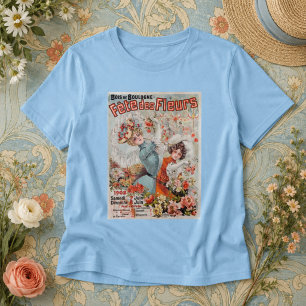 Vintage Fête des Fleurs 1902 Art Nouveau Floral T-Shirt