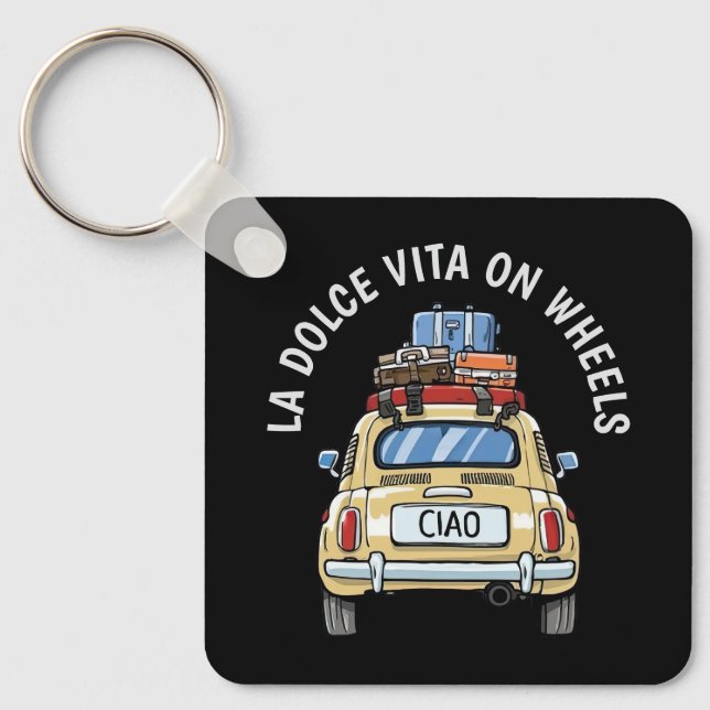 Vintage Fiat Car Key Ring (Front)