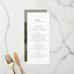 Vintage Field, Fine art inspired wedding  Menu