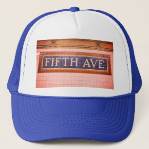Vintage Fifth Avenue Sign - Manhattan, NYC Trucker Hat