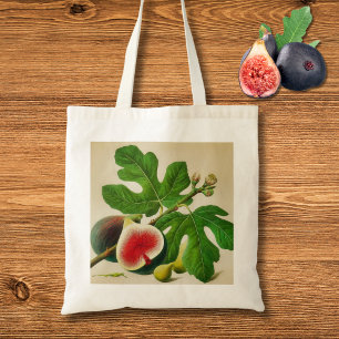 vintage figs tote bag