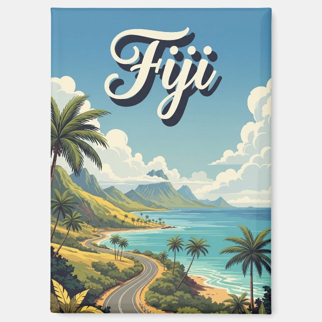Vintage Fiji Travel Magnet (Front)