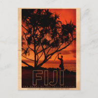 Vintage Fiji Travel Postcard