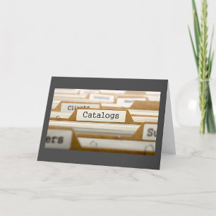 Vintage File Folder Catalogues Tab Organisation Card