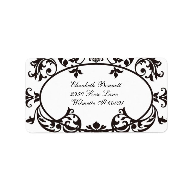Vintage Filigree Border Label (Front)