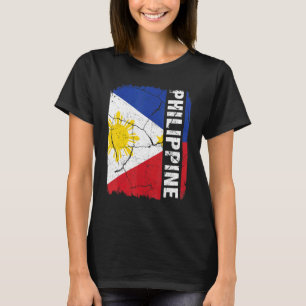 Vintage Filipino Flag Philippine Pride Roots Herit T-Shirt