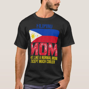 Vintage Filipino Mum Philippines Flag Mother's Da T-Shirt
