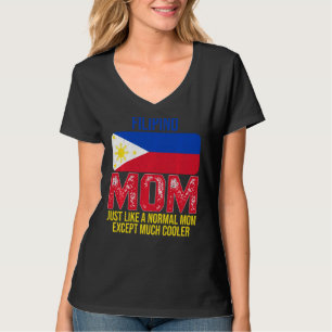 Vintage Filipino Mum Philippines Flag  Mother's Da T-Shirt