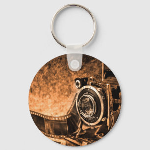 Vintage film camera -photography key ring