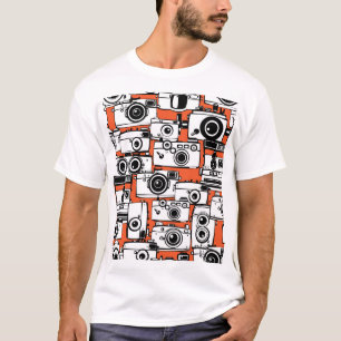 Vintage film cameras, seamless pattern. T-Shirt