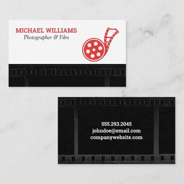 Vintage Film Cannister Business Card (Front/Back)
