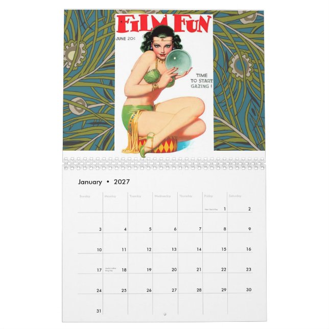 Vintage FILM FUN Calendar (Jan 2027)