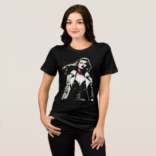 Vintage Film Noir Femme Fatale T-Shirt Tri-Blend Shirt