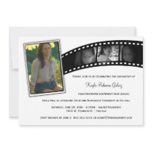 Vintage Film Strip Graduation Party Photo Invite
