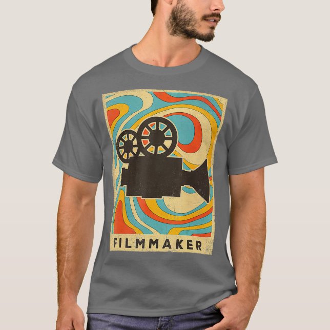 Vintage Filmmaking Retro Poster _nxpl_nxpl T-Shirt (Front)