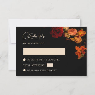 Vintage Fine Art Floral RSVP Card