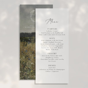Vintage, Fine art inspired wedding Menu