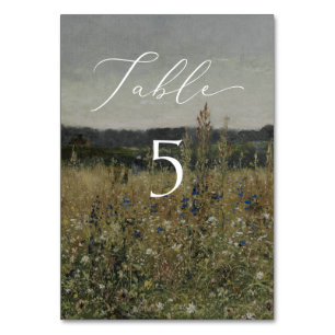 Vintage, Fine art inspired wedding table Number