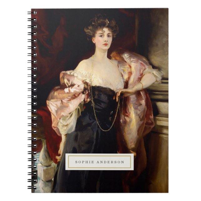 Vintage Fine Art Personalised Notebook (Front)