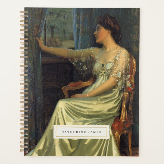 Vintage Fine Art Personalised Notebook Planner (Front)
