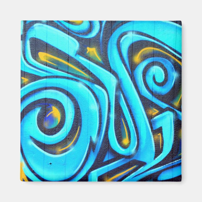 Vintage Fine Graffiti Painting Street Art Magnet (Front)