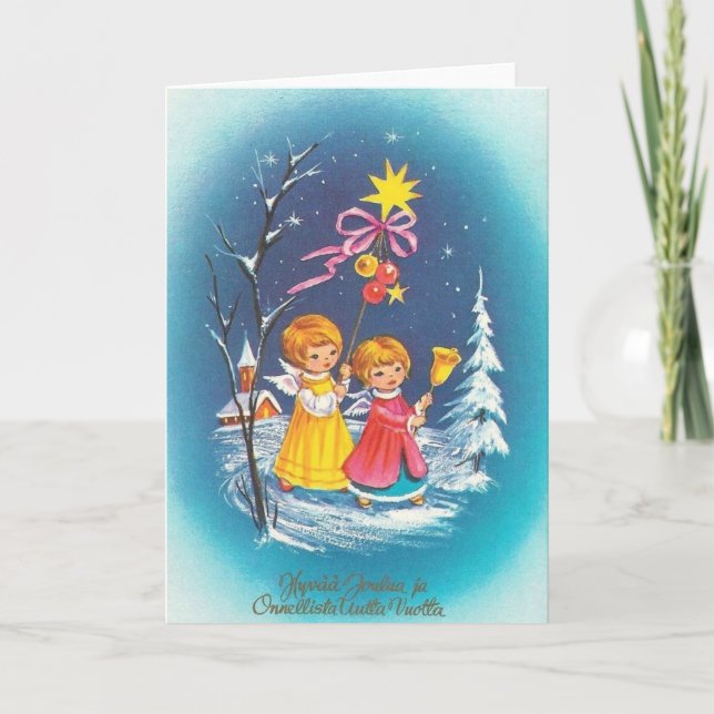 Vintage Finnish Christmas And New Year Card (Front)