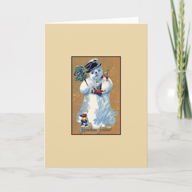 Vintage Finnish Hauskaa Joulua Christmas Card (Front)
