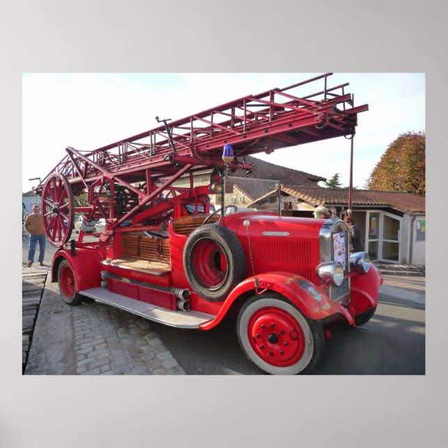 Vintage Fire Engine.... Poster (Front)