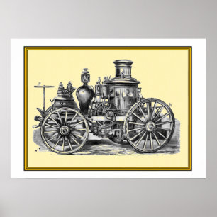 Vintage Fire Engine  Poster