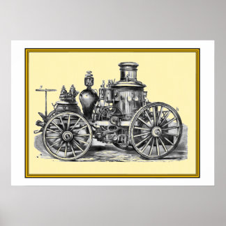 Vintage Fire Engine  Poster