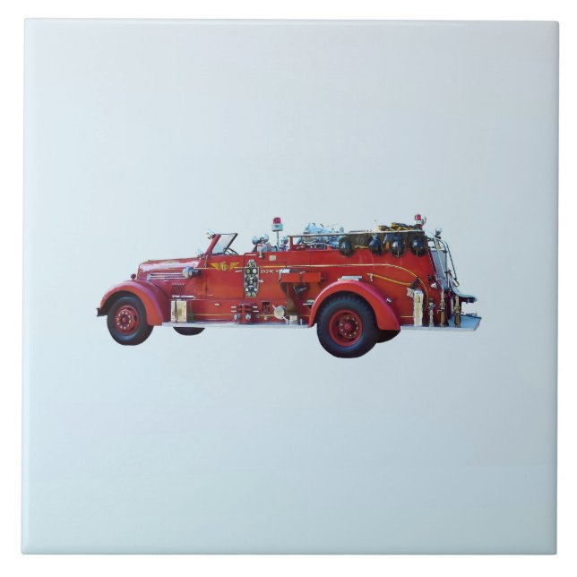 Vintage Fire Engine Tile (Front)