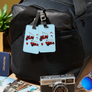 Vintage Fire Fighting Equipment, Luggage Tag