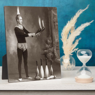 Vintage Fire Juggler Plaque