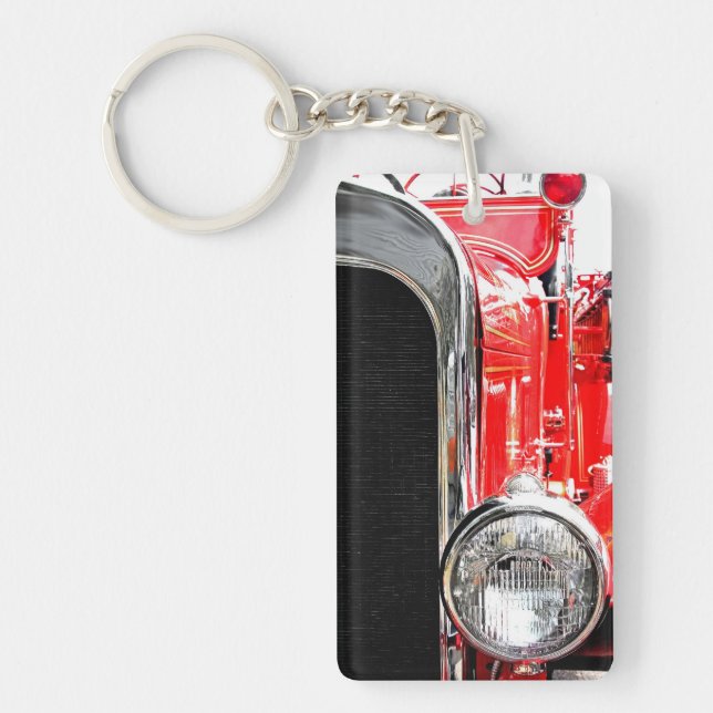 Vintage Fire Truck Key Ring (Front)