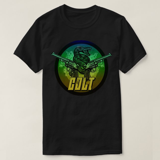 Vintage Firearms Green Shield T-Shirt (Design Front)