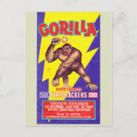 Vintage Firecracker Package Postcard