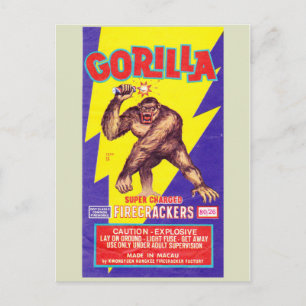 Vintage Firecracker Package Postcard