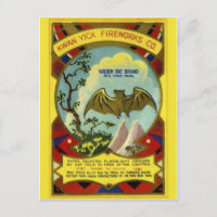 Vintage Firecracker Package Postcard
