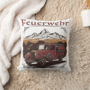 Vintage firefighter cushion