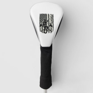 Vintage Firefighter Flag Fight Shirt Design_1 Golf Head Cover
