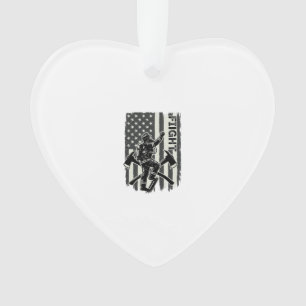 Vintage Firefighter Flag Fight Shirt Design_1 Ornament