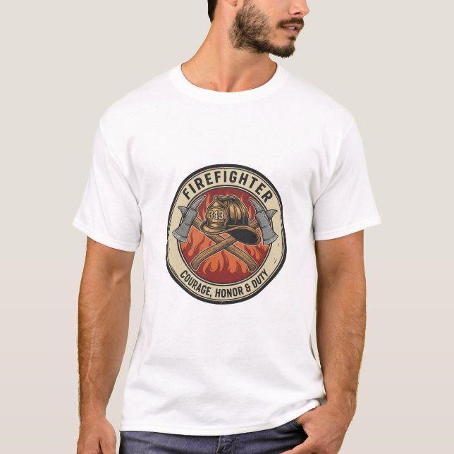 Vintage Firefighter Hero for gift men shirt (Front)