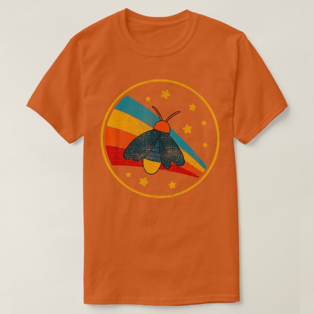 Vintage Fireflies Lightning Bugs GlowWorm  T-Shirt (Design Front)