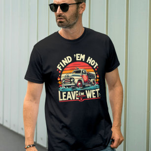 Vintage Firetruck Sunset Graphic T-Shirt